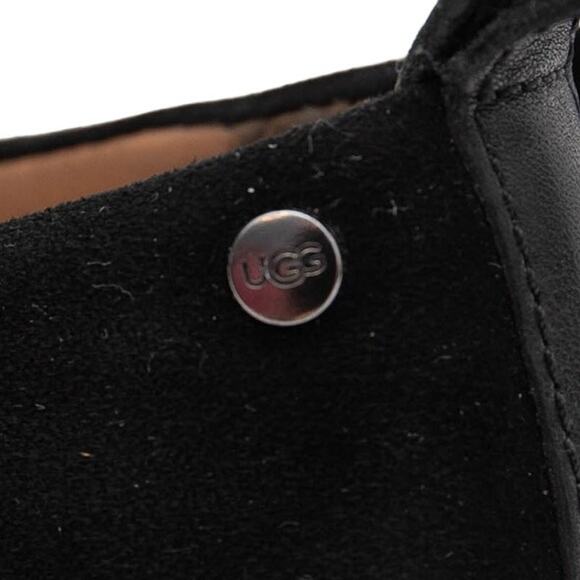 UGG Black Suede Pointe Toe Jonette Flat Shoes Size 7 - Picture 8 of 11